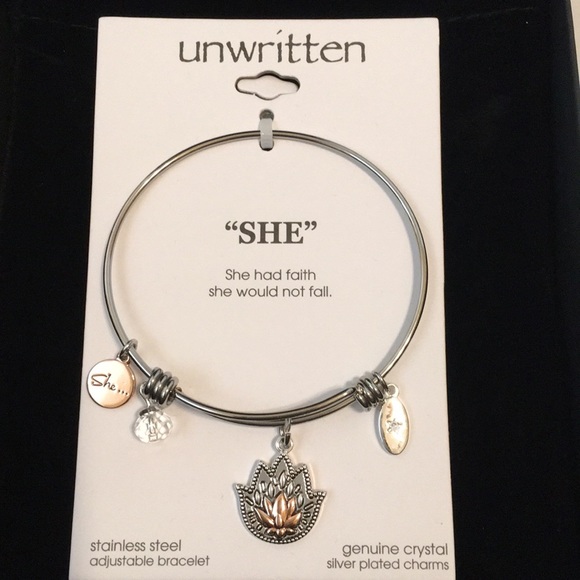 NWT❣️”Unwritten” Adjustable Bangle Bracelet - Picture 4 of 4